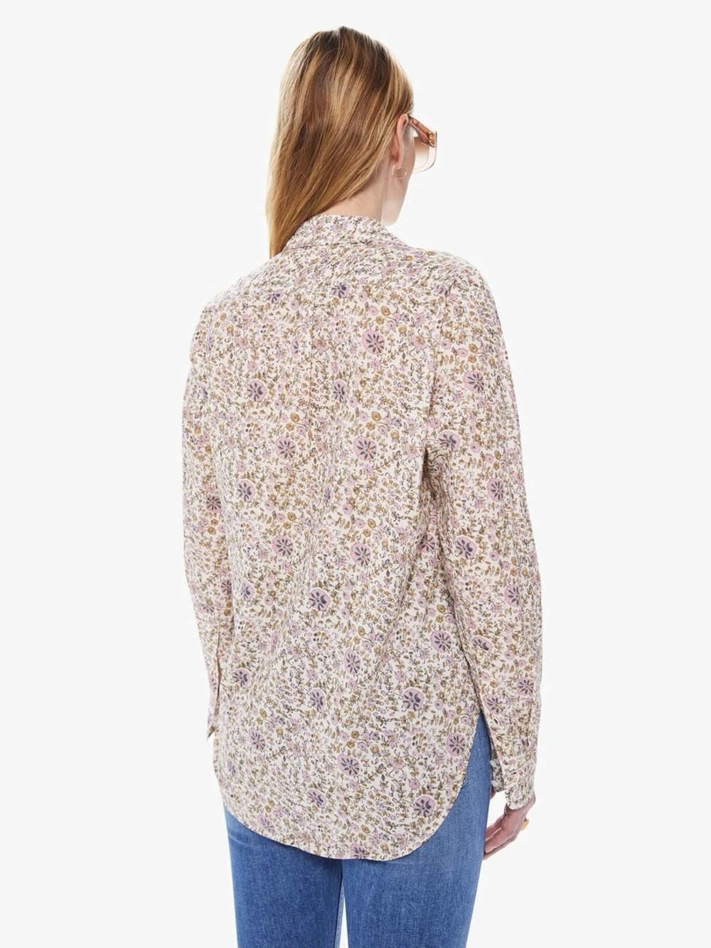 Xirena beau in ivy floral cotton button down shirt size Small